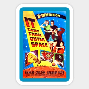 Classic Science Fiction Movie Poster - It Came from Outer Space Sticker